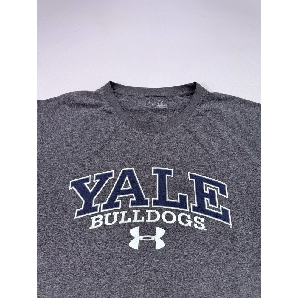 Under Armour Yale University Bulldogs T-Shirt Men's 3XL Grey Logo Short Sleeve